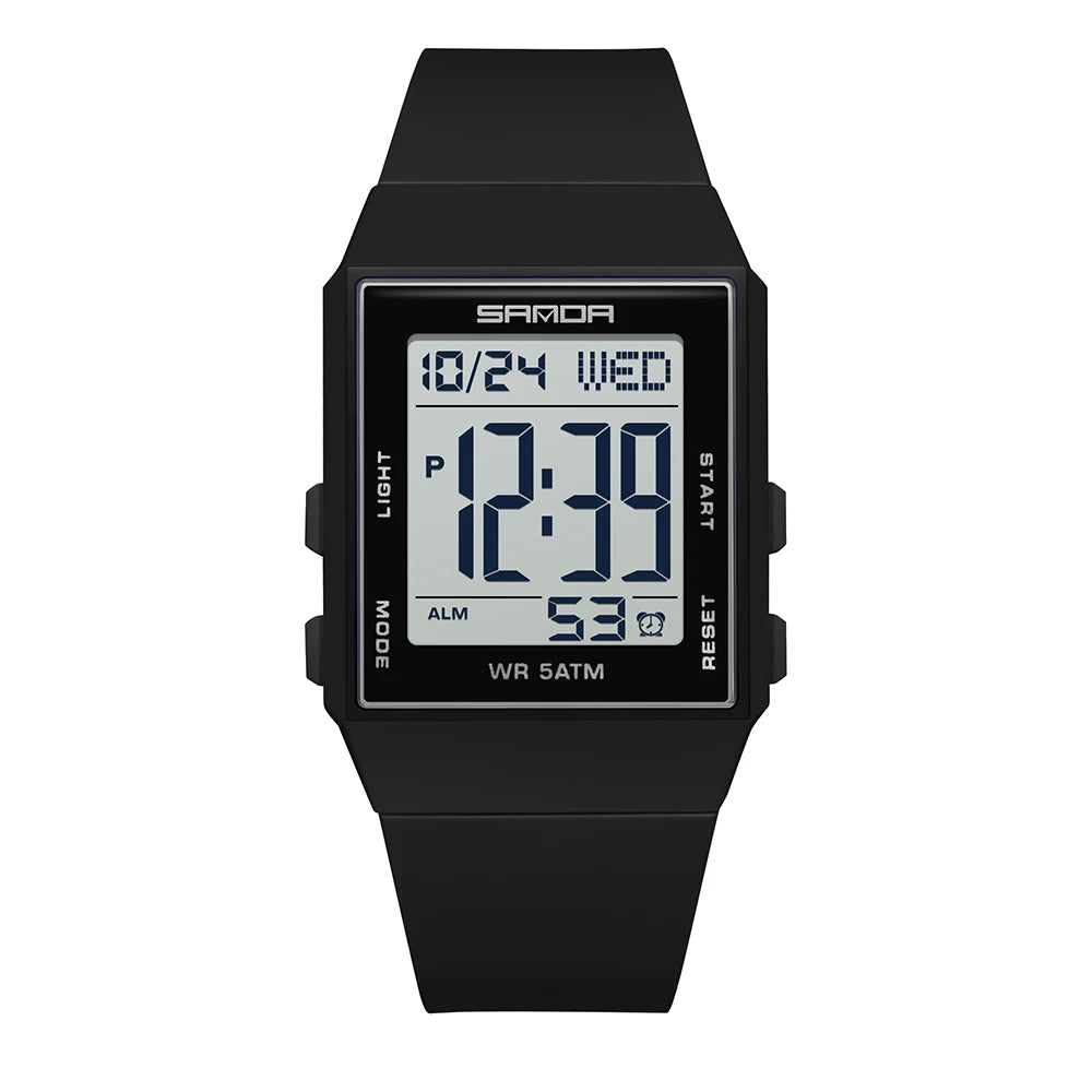 Women's Digital Sports Watch Waterproof Silicone Strap 3ATM LED Display Gift