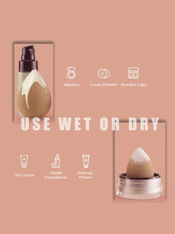 Makeup Blender Sponge for Foundation & Concealer - Cosmetic Beauty Tool