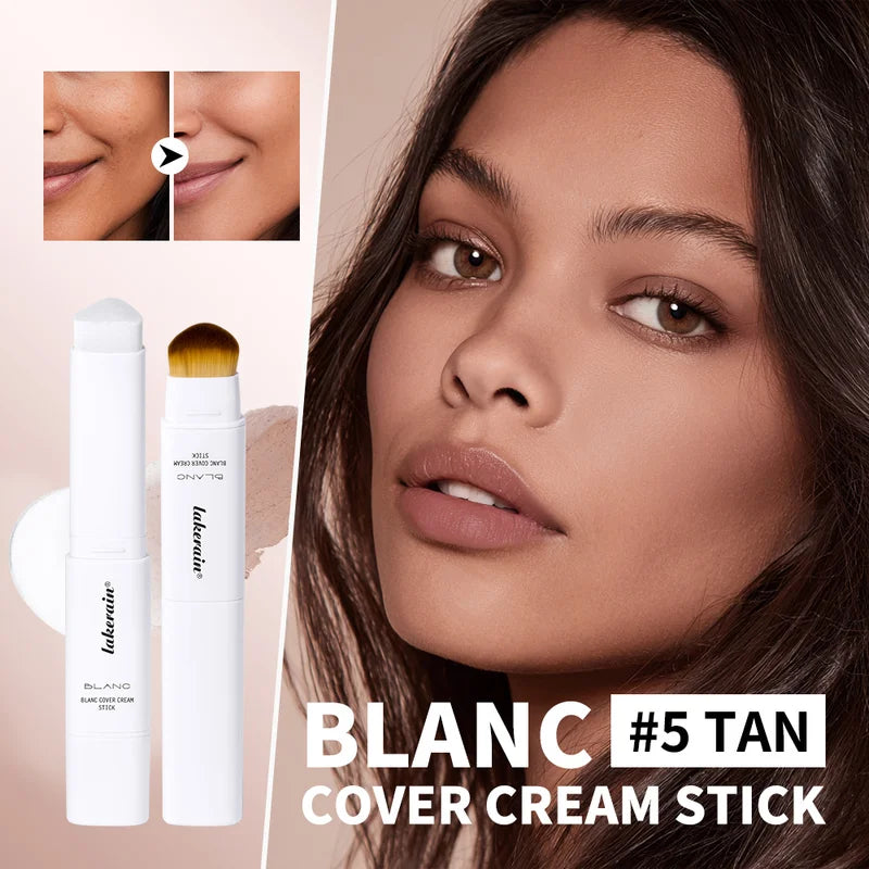 Color Changing Foundation Stick with Brush - High Coverage Waterproof Base Makeup