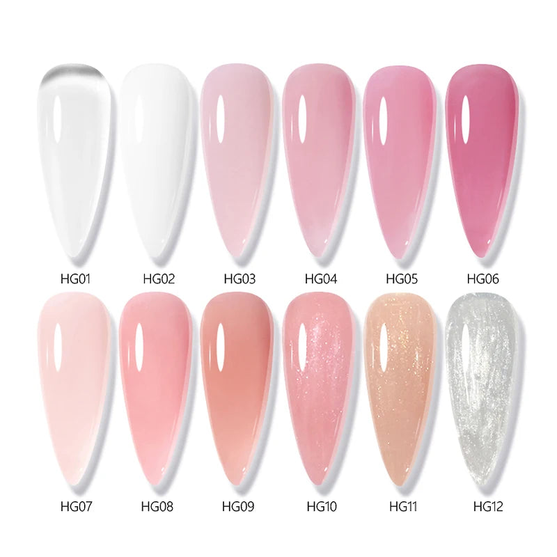 30ML Hard Gel for Nail Extensions - Milky White Builder & Reinforcement Gel