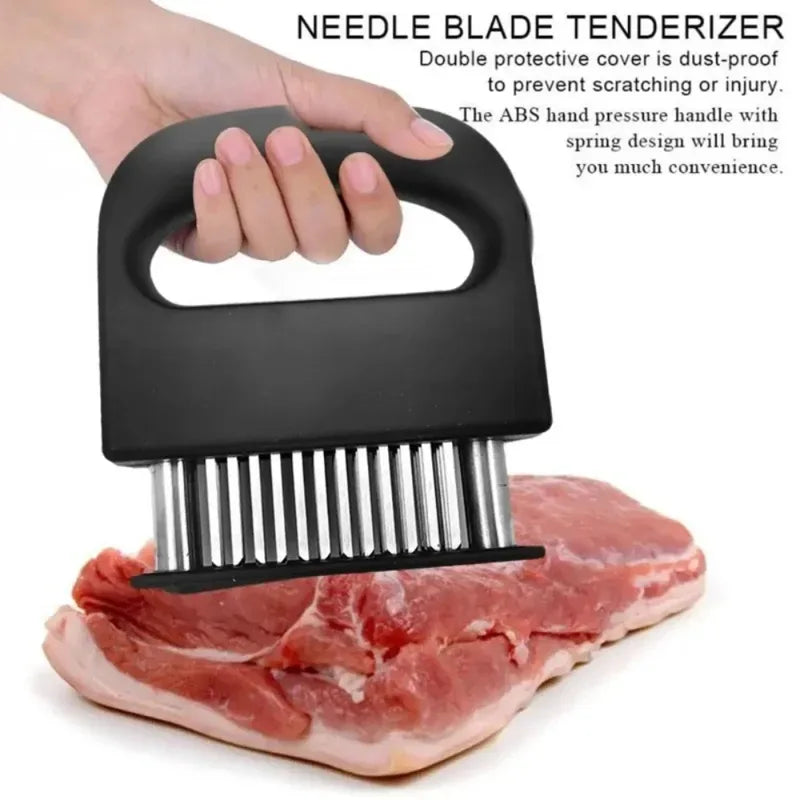Meat Tenderizer with 48 Stainless Steel Sharp Needles for Beef Pork Turkey Fish Kitchen