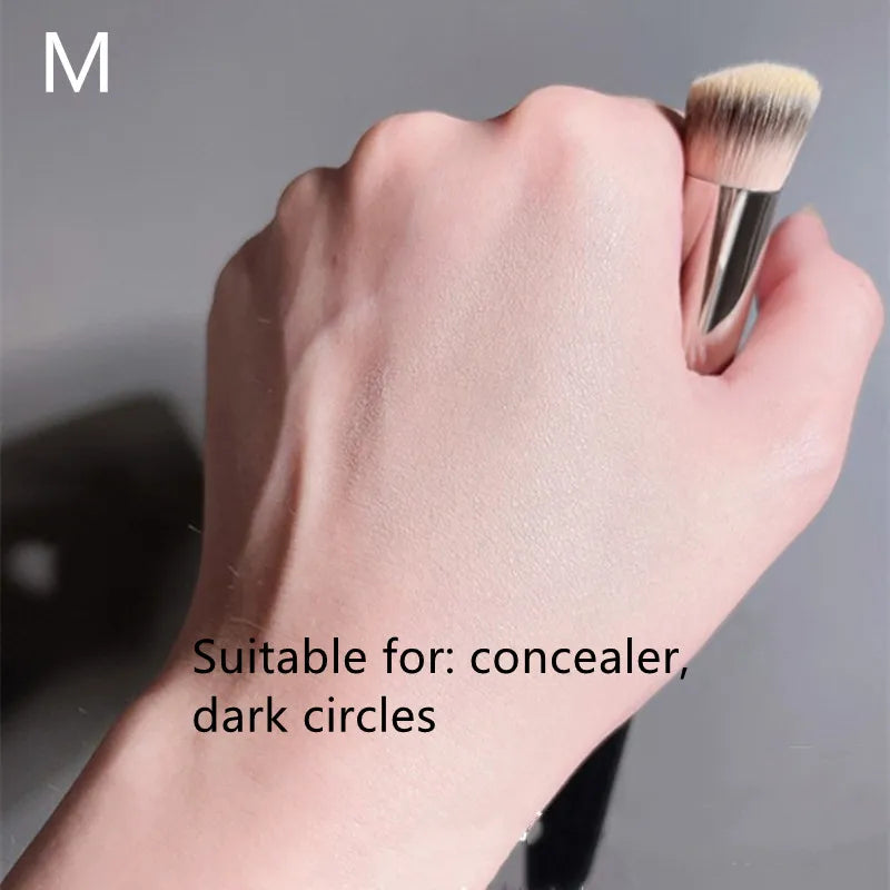 Angled Makeup Brushes for Foundation Concealer Powder Liquid & Contour - Synthetic