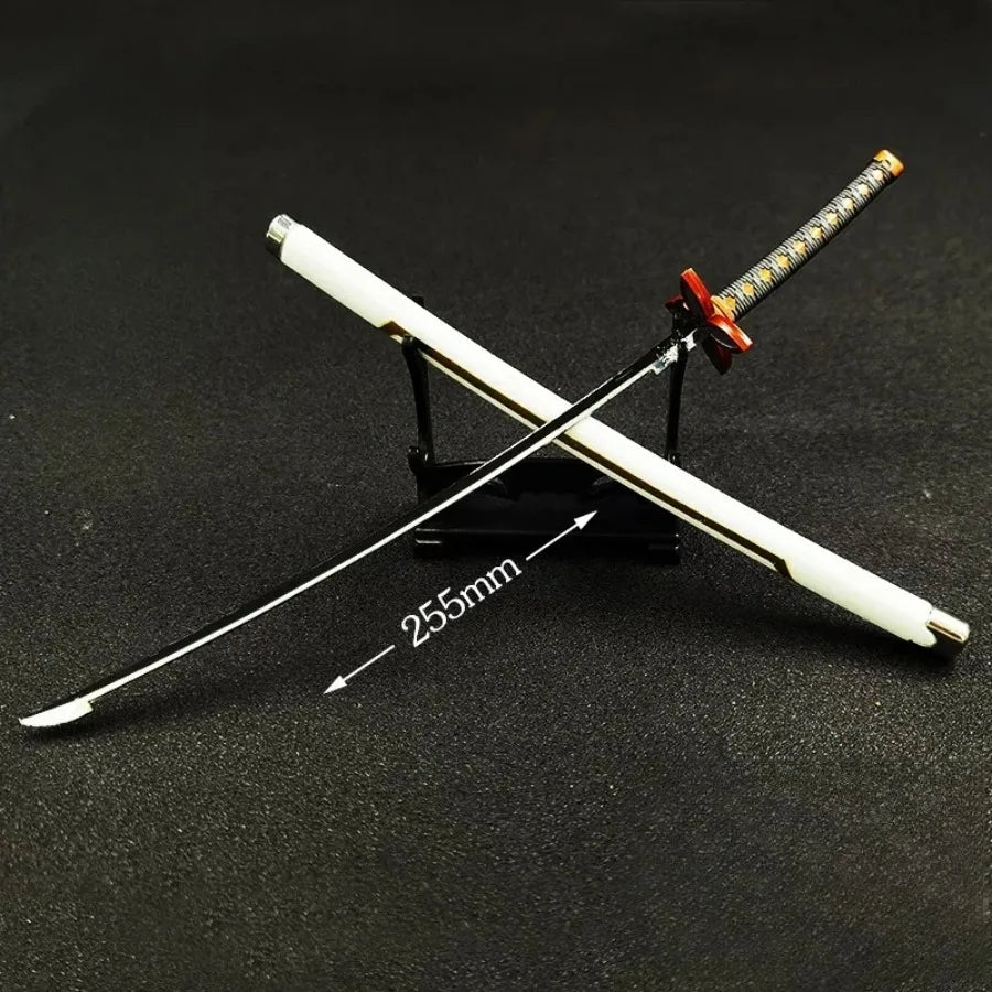 10-Inch Metal Samurai Sword Figure - Collectible Japanese Katana Decor