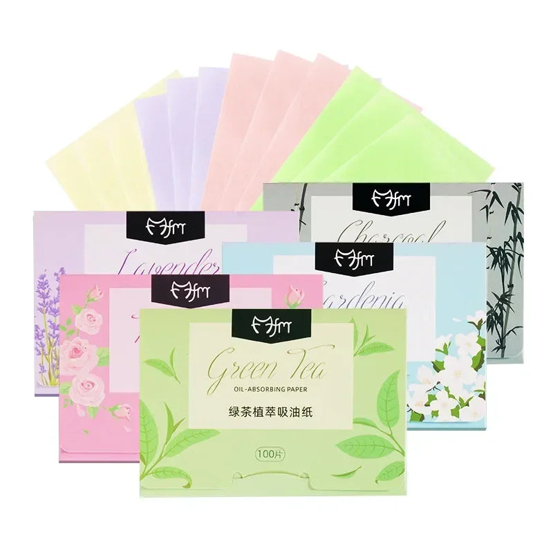 Facial Oil Blotting Papers 100pcs Set Matte Face Wipes Oil Control & Absorbing