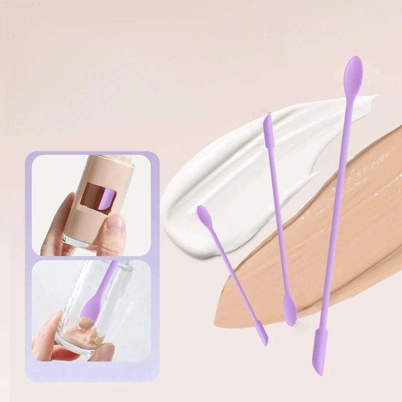 Mini Cosmetic Scrapers Set for Lotion and Cream Extraction - 3 Small Beauty Tools