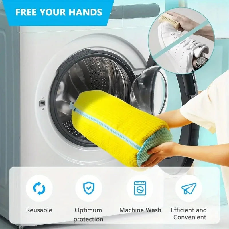 Durable Shoe Washing Machine Bag for All Shoe Types - Reusable Laundry Wash Bag