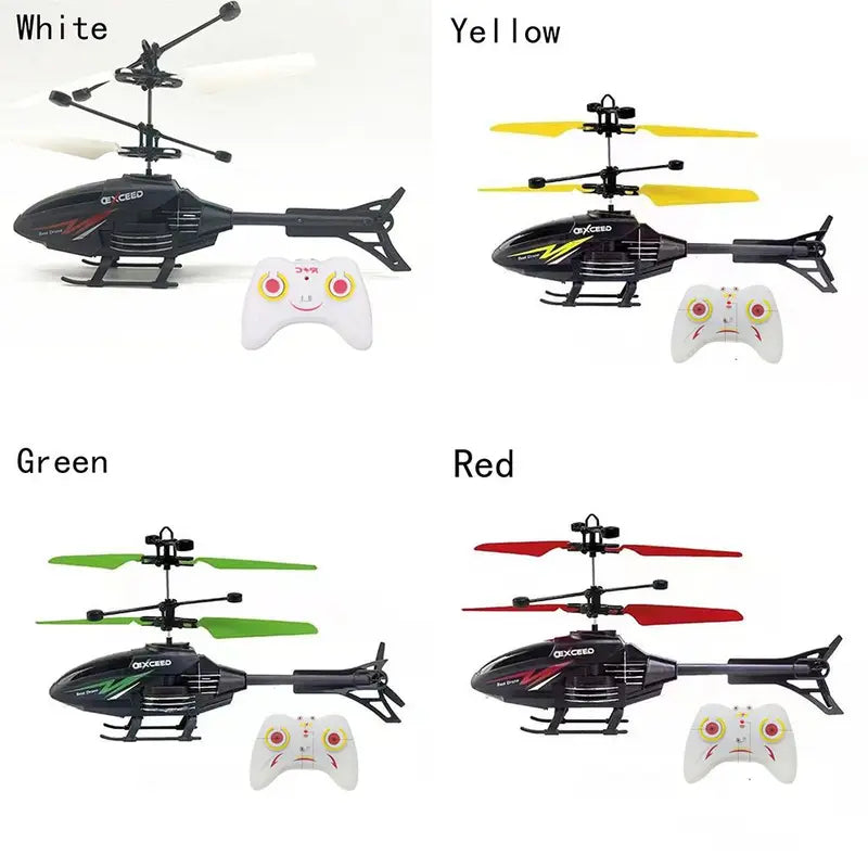 Mini Flying Helicopter Toy Remote Control Aircraft Rechargeable IR Sensor