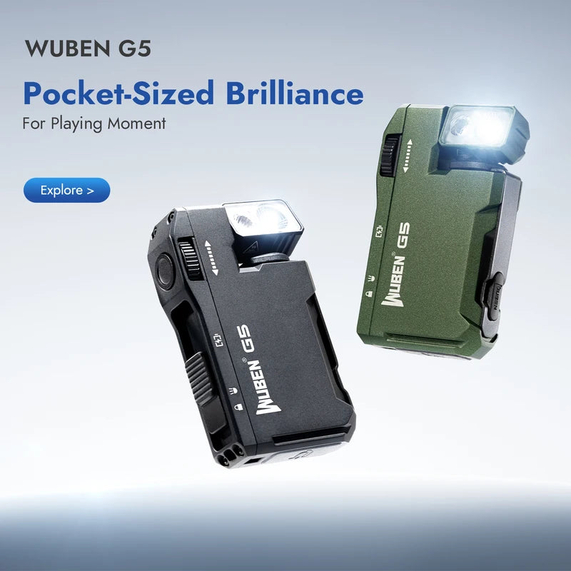 Rechargeable Magnetic LED Flashlight with RGB Dual Light Keychain for Camping Car Home