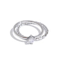 Double-Layer Zircon Finger Rings Set for Women – Stainless Steel Jewelry Collection
