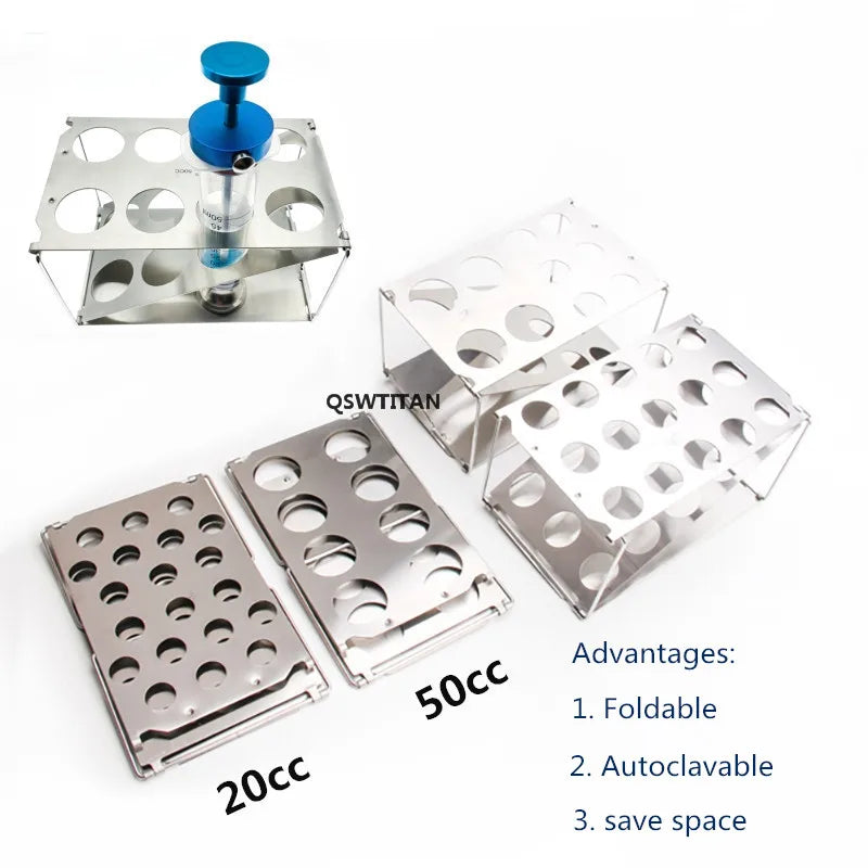 Foldable Autoclavable Syringe Rack for Liposuction 10CC 20CC 50CC Stainless Steel