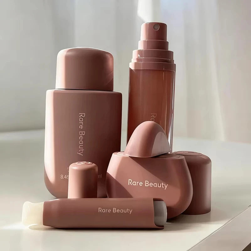 Lip & Face Makeup Set with Lip Stain and Highlighter - Waterproof Glossy Finish, Natural Flush, Dewy Look