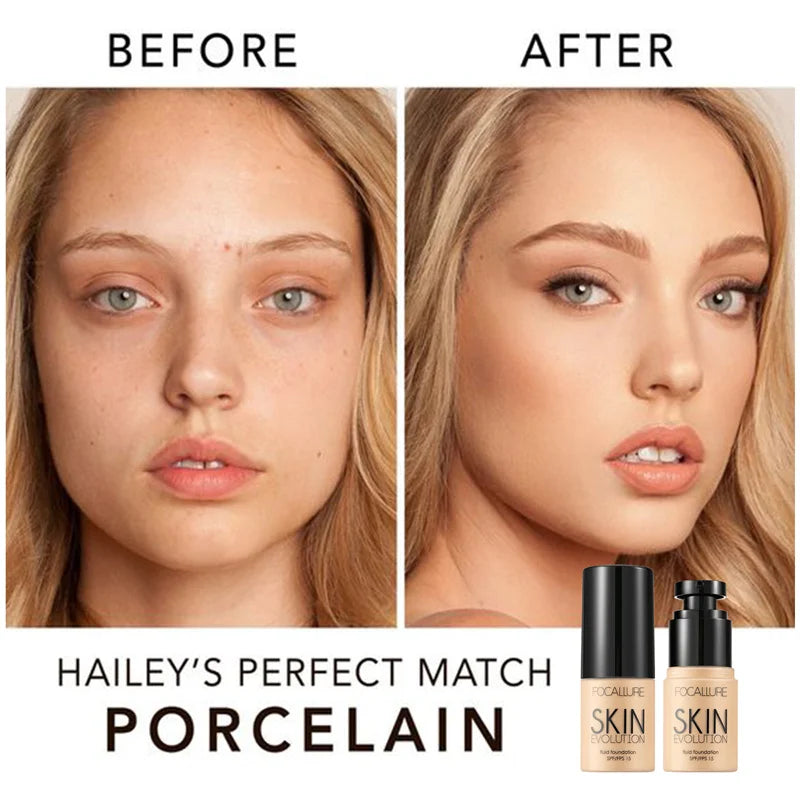 Full Coverage Liquid Foundation Cream with Oil Control & Moisturizing | 30g for Women