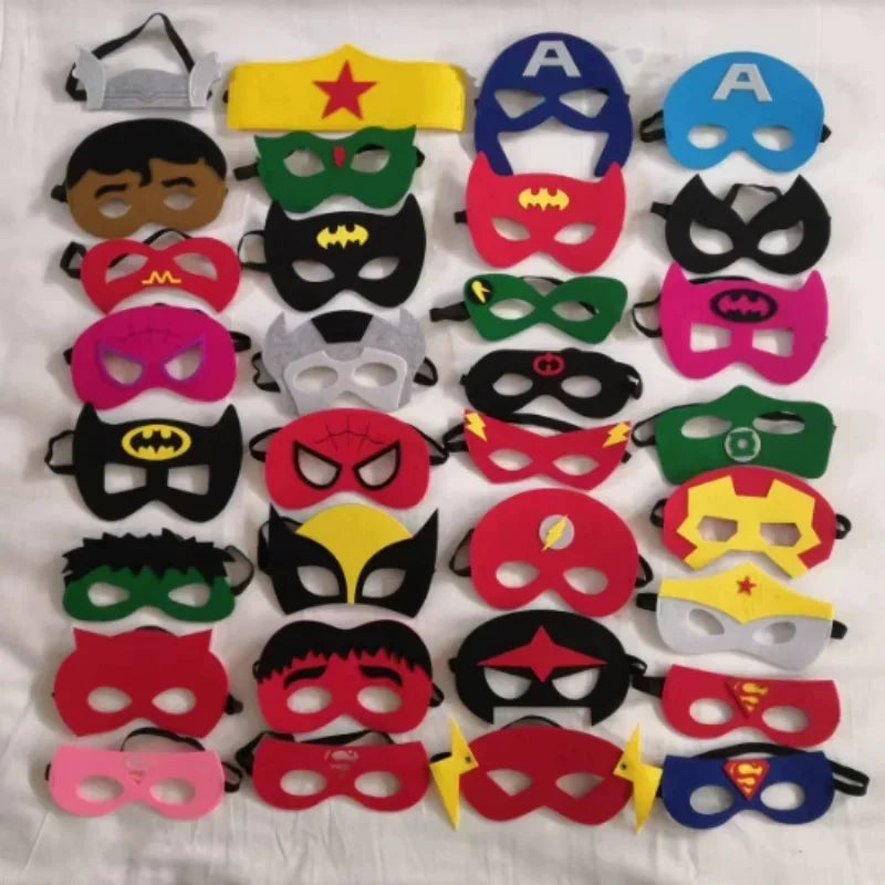 Kids Superhero Masks Costume Party Pack 32 Pieces for Halloween Christmas Birthday