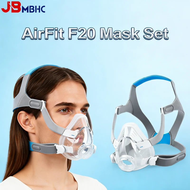 Full Face CPAP Mask Replacement Kit for AirFit F20 - Cushions, Frame, Headgear & Clips
