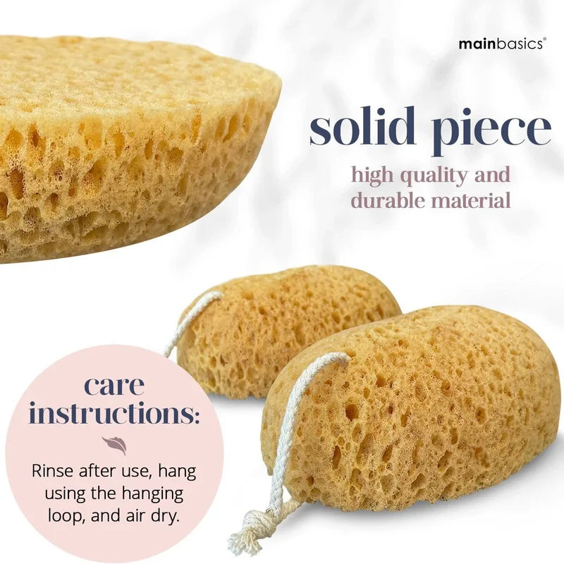 Natural Seaweed Bath Sponge with Honeycomb Texture - Exfoliating Body Scrubber for All Skin Types