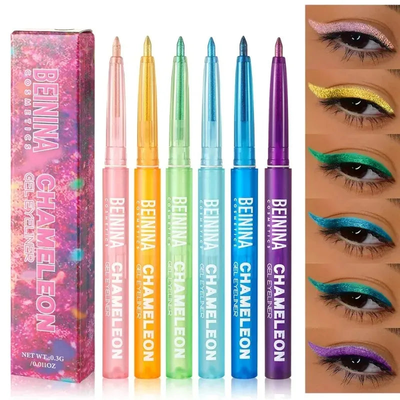 Multicolor Metallic Eyeliner Gel Pen - Chameleon Eye Makeup & Eyeshadow