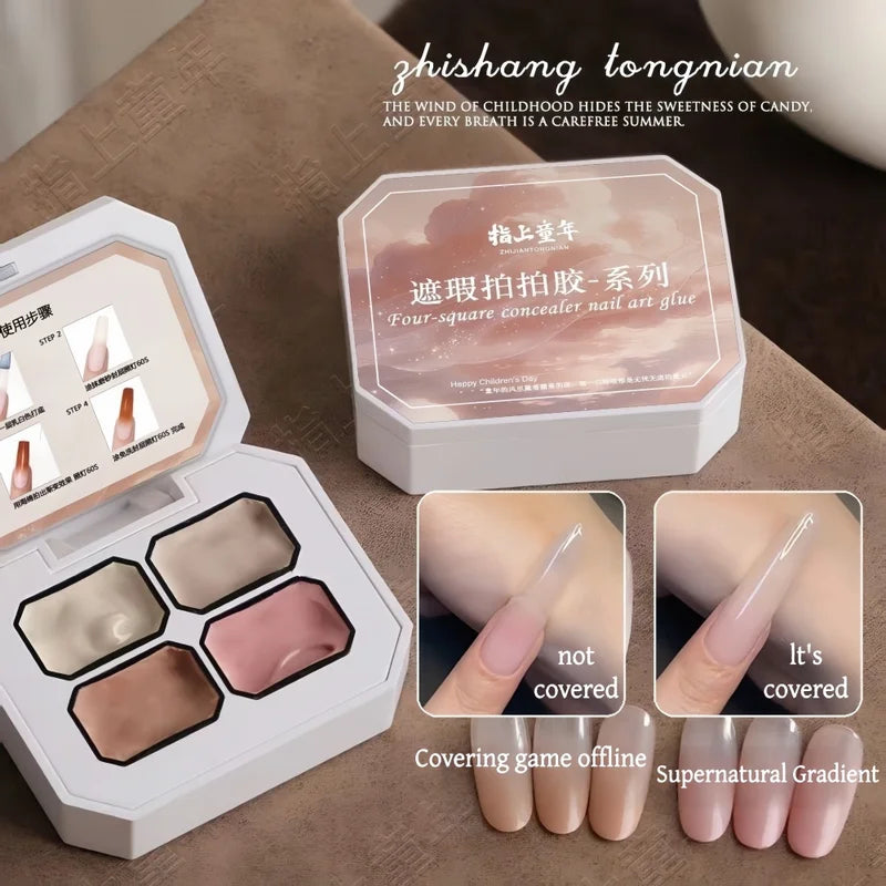 Multi-Color Nail Art Gel Set - Nude Gradient Painting for Semi-Permanent UV Nails