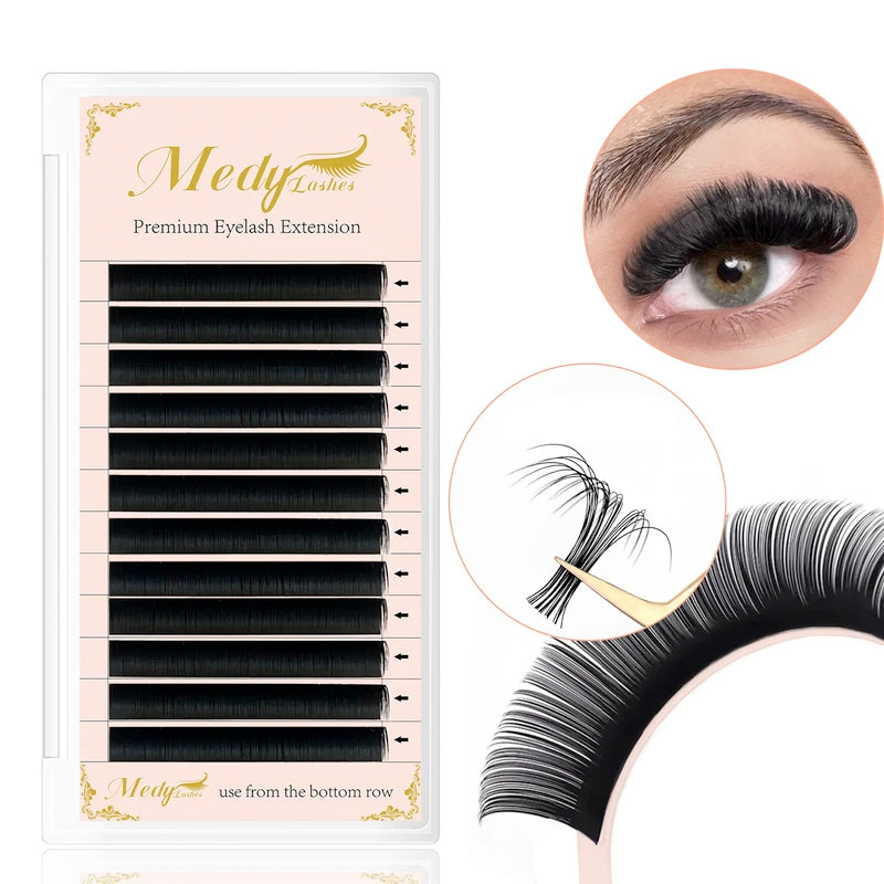 Eyelash Extension Volume Lashes 8-15mm C/D/CC/DD Curl Faux Mink Cashmere for Professionals