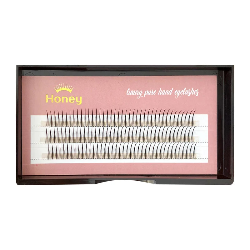 Natural Individual False Eyelashes - Grafted M-Shape Wispy Clusters, Multiple Lengths