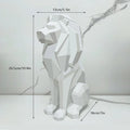 Resin Lion Figurine - Geometric Animal Sculpture for Home & Office Decor