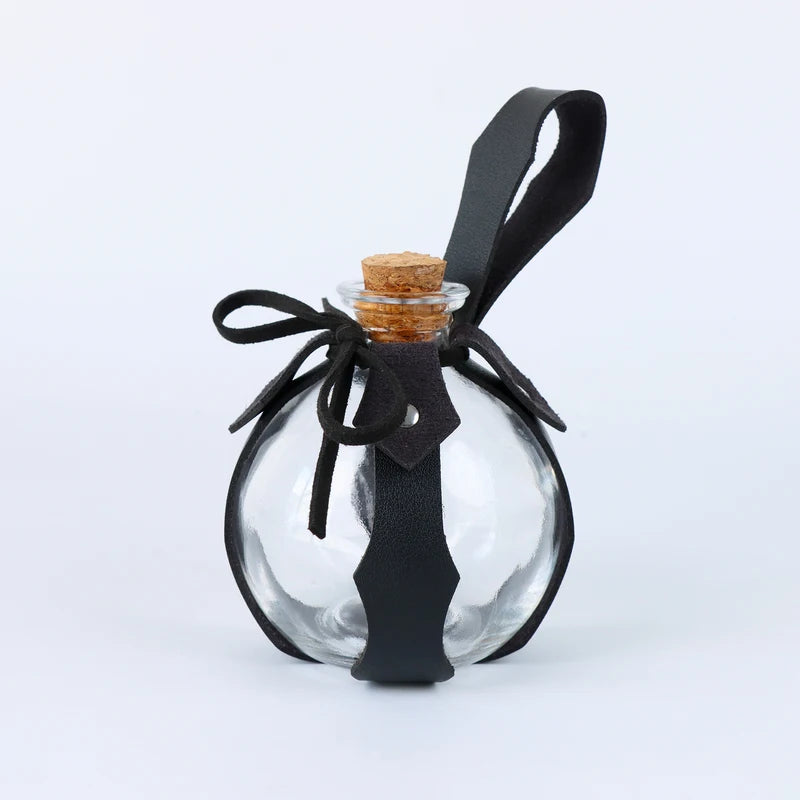 Magic Potion Bottle Set - Glass Wizard Bottles with Cork Stopper for Halloween Cosplay