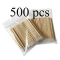Micro Wood Cotton Swabs for Eyelash Extensions & Microblading - 100/500pcs