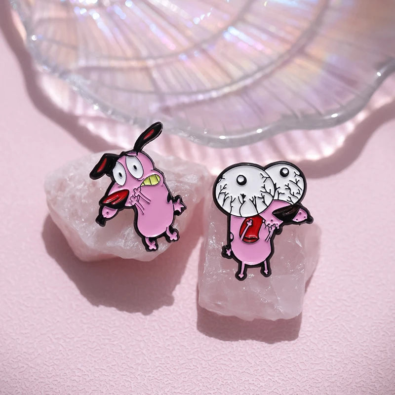 Cute Pink Dog Brooch Enamel Pins for Kids & Friends - Fashion Jewelry Gift