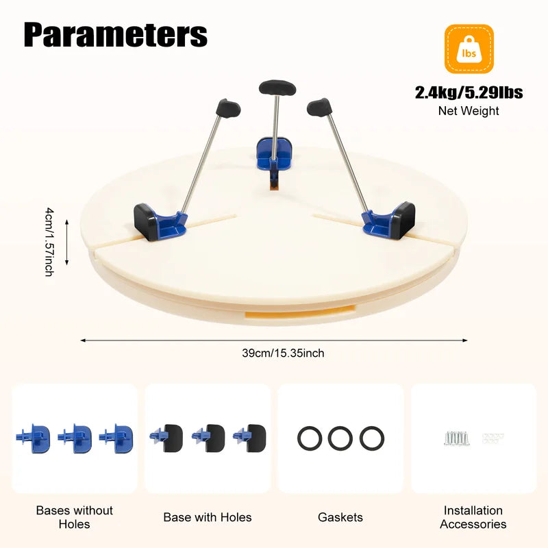Pottery Turntable Clamp - Adjustable Ceramic Trimming Holder with Support Feet