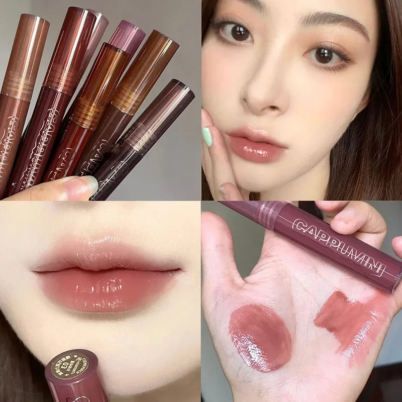 Long Lasting Lip Gloss Waterproof Liquid Lipstick with Moisturizing Lip Tint