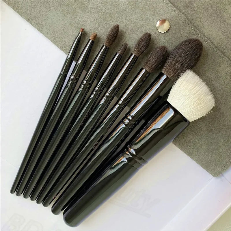 Luxury Squirrel Hair Makeup Brush Set for Foundation, Eyeshadow & Blending - Soft Cosmetic Tools