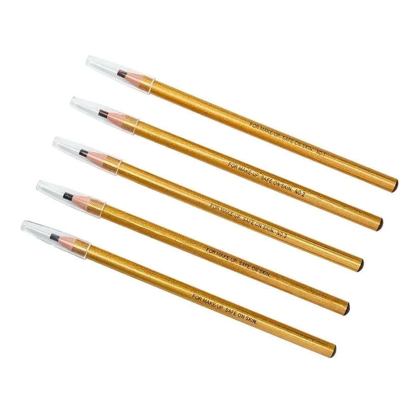 12pcs Waterproof Eyebrow Pencil Set - Natural Microblading & Semi-Permanent Tattoo Makeup Tools