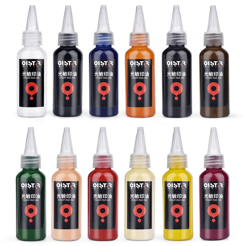 Photosensitive Printing Ink 50ml Multi-Color Oil-Based Stamp Ink for Office & Printing