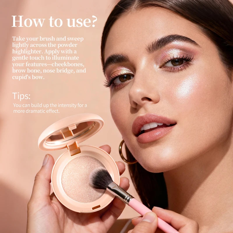 Long Lasting Waterproof Silken Touch Highlighter Powder - Luminescent Makeup