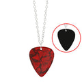 Cosplay Heart Guitar Pick Pendant Necklace Choker Halloween Accessory