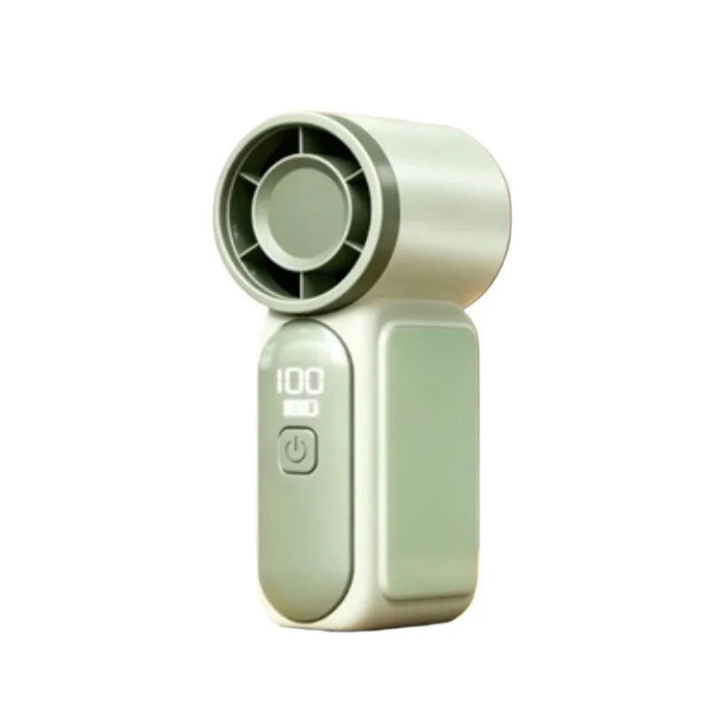 Portable Handheld Mini Fan with Digital Display for Travel Camping Outdoor Use