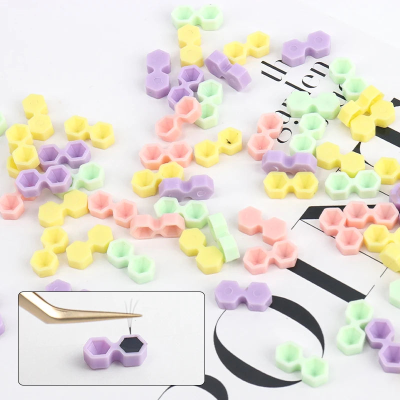 Disposable Eyelash Glue Cup Holder Container 100pcs Lash Extension Tools