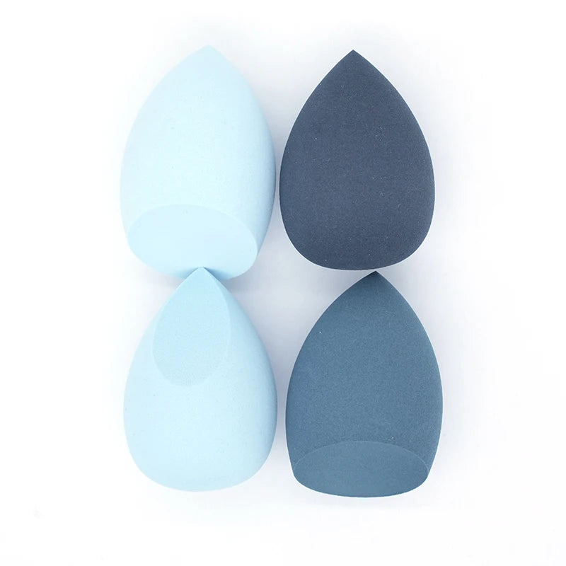 4-Piece Makeup Sponge Set with Bevel Cut Powder Puffs for Foundation and Powder Application