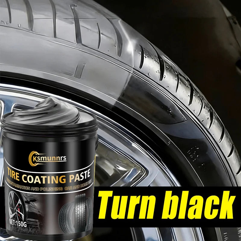 High-Gloss Tire Wax - Long-Lasting Black Tire Shine & Anti-Aging Protection