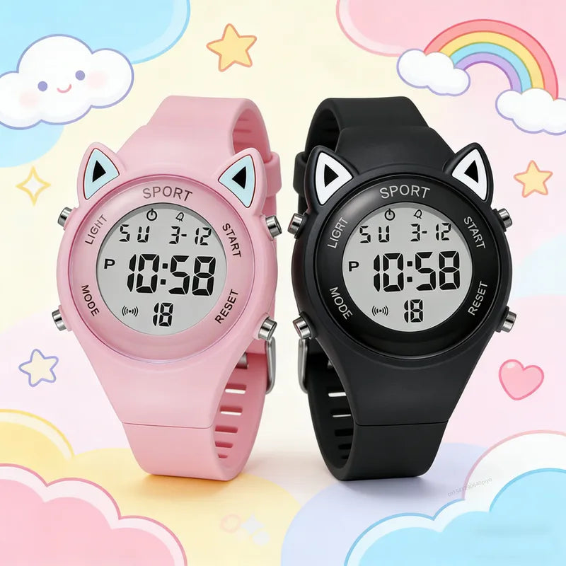 Kids Digital Sports Watch Waterproof LED Luminous Wristwatch for Boys & Girls