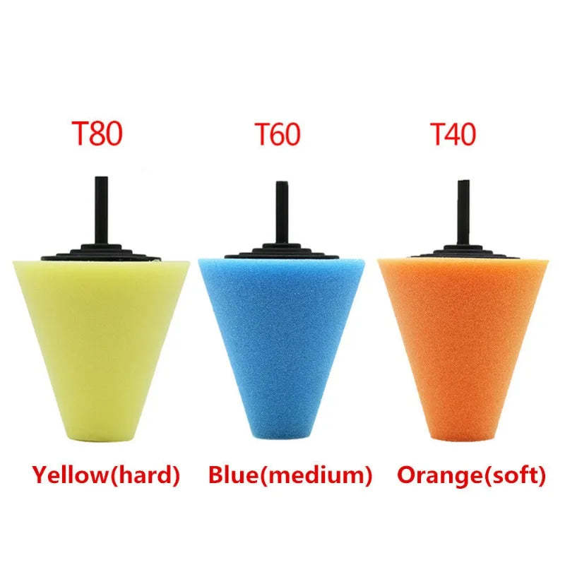 Car Wheel Polishing Sponge Set for Electric Drill Buffing Cone Buffing Ball