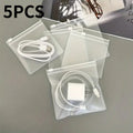 Clear Storage Bags with Air Holes - Organization for Chargers and Small Items, Transparent Rectangular Design