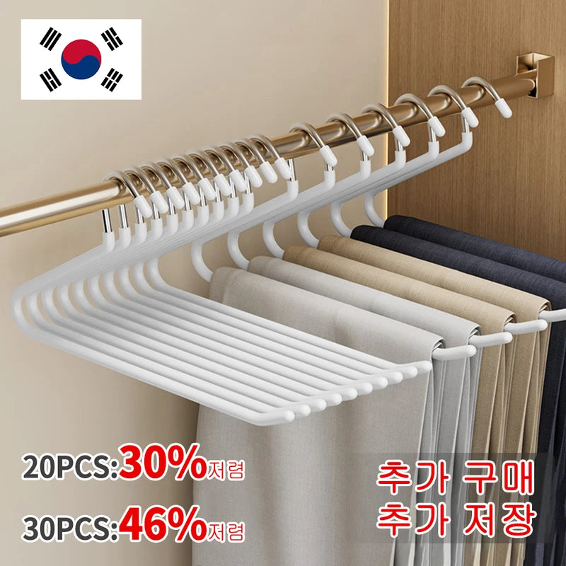 30PCS Goose-Shaped Pants Rack Clips for Wardrobe & Drying Storage