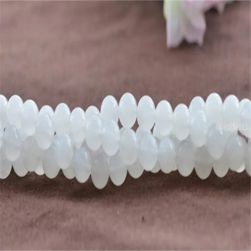 Natural Selenite Beads for Jewelry Making - Semi-Precious Round Loose Stones