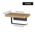 Solid Wood Toilet Paper Holder No Punch for Bathroom Tissue and Paper Roll