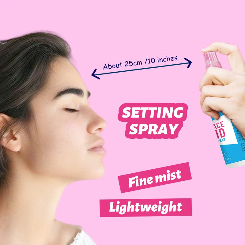 Long Lasting Makeup Primer & Setting Spray Duo - Hydrating, Smudge Proof, Non-Greasy Base