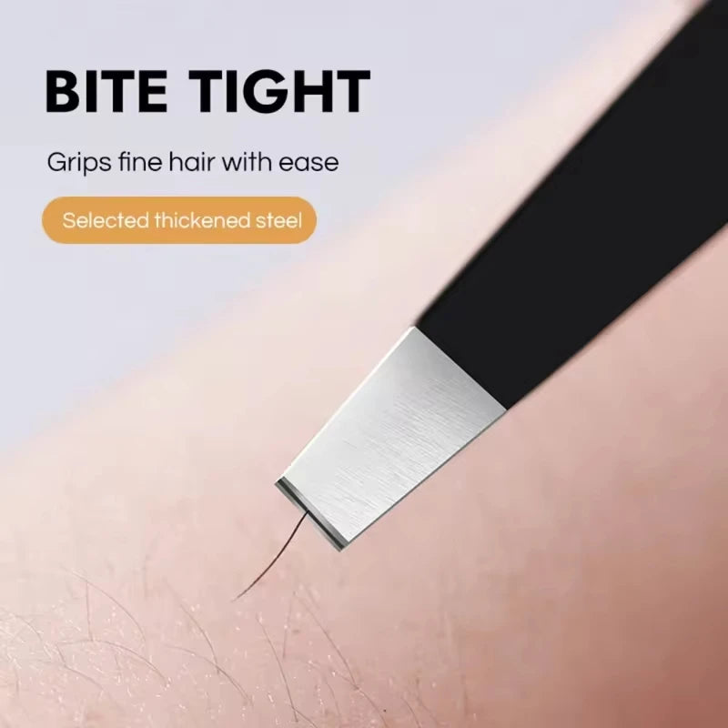 Professional Stainless Steel Precision Tweezer - Slant Tip Eyebrow & Beard Grooming Tool