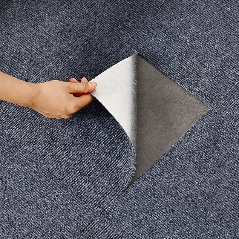 Self Adhesive Carpet Floor Tiles - Interlocking DIY Rug Mats for Kitchen & Home