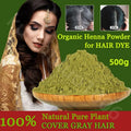 Natural Plant Henna Hair Dye Powder for Gray Coverage & Nourishing - Brown Black Indigo