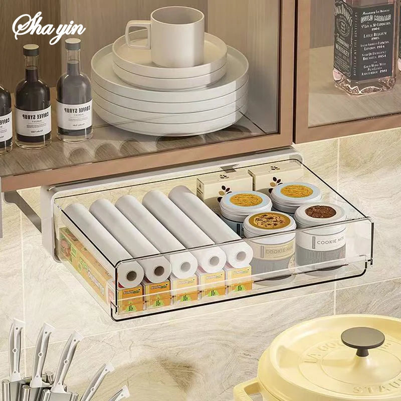 Hidden Drawer Storage Organizer Box for Desk Cabinet Office & Cosmetics