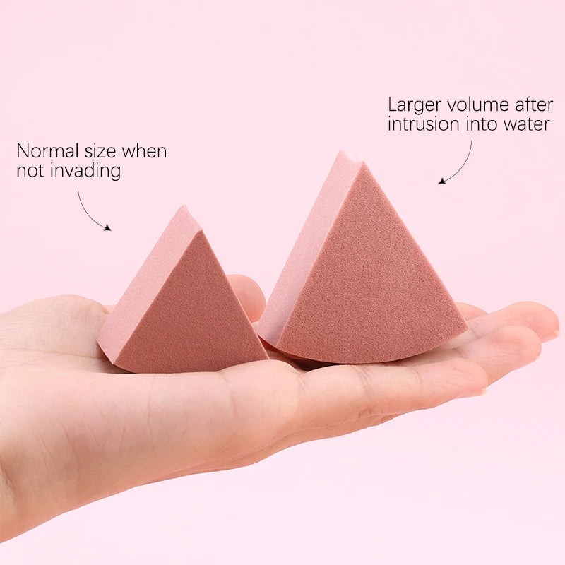 Triangle Makeup Blender Sponges Set - Liquid Foundation Powder Wet & Dry Use